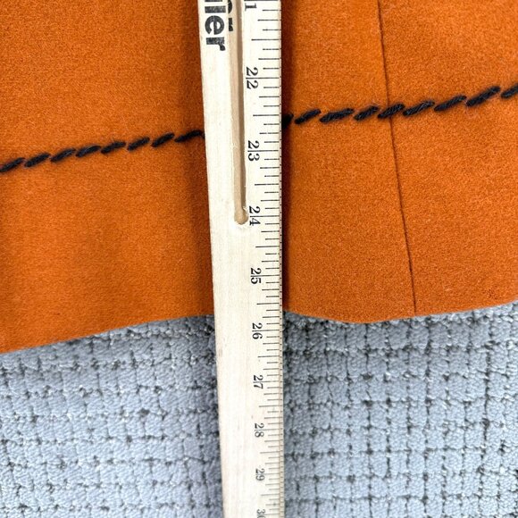 KASPER ASL Blazer Women's Size 10 Orangish Jacket Lined Zip Wool Blend Pockets - Picture 8 of 11